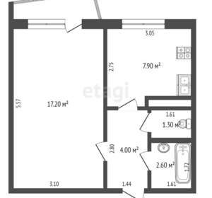 1-к квартира, вторичка, 37м2, 5/18 этаж