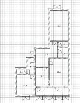 3-к квартира, вторичка, 80м2, 4/10 этаж