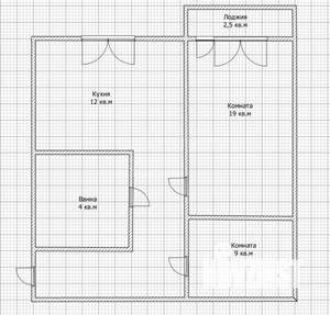2-к квартира, вторичка, 50м2, 2/4 этаж