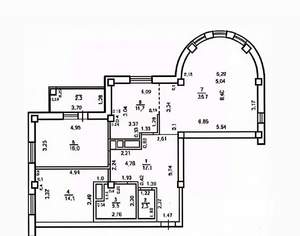 3-к квартира, вторичка, 102м2, 12/17 этаж