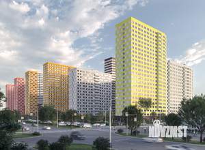 2-к квартира, строящийся дом, 60м2, 17/25 этаж