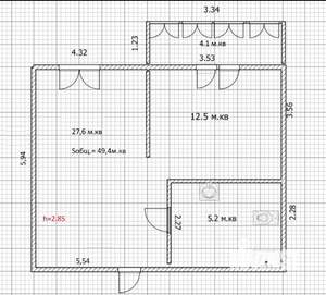 1-к квартира, вторичка, 45м2, 5/9 этаж