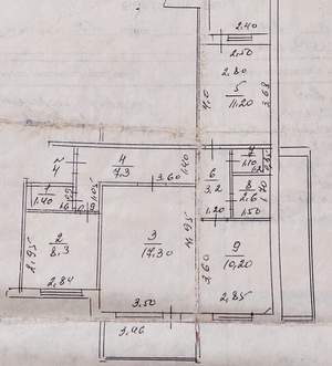 3-к квартира, вторичка, 63м2, 1/9 этаж