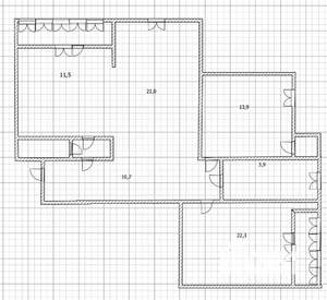 3-к квартира, вторичка, 92м2, 8/12 этаж