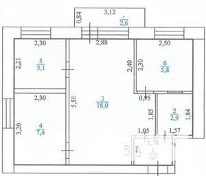 2-к квартира, вторичка, 41м2, 5/5 этаж