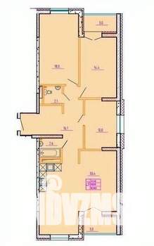 3-к квартира, строящийся дом, 103м2, 9/10 этаж