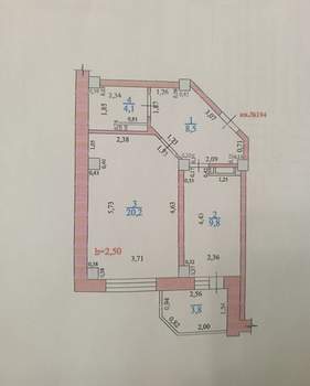 1-к квартира, вторичка, 43м2, 3/10 этаж
