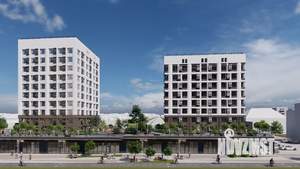 2-к квартира, строящийся дом, 55м2, 5/12 этаж