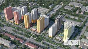 1-к квартира, строящийся дом, 43м2, 18/25 этаж