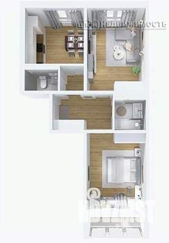 2-к квартира, вторичка, 60м2, 13/17 этаж