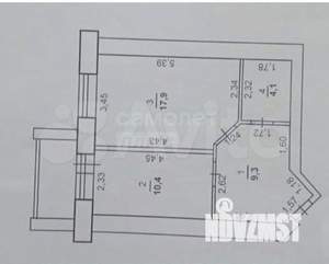 1-к квартира, вторичка, 42м2, 5/10 этаж