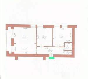 3-к квартира, вторичка, 76м2, 7/10 этаж