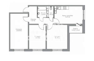 3-к квартира, вторичка, 81м2, 12/14 этаж