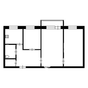 3-к квартира, вторичка, 62м2, 4/5 этаж