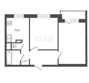 2-к квартира, вторичка, 51м2, 4/9 этаж