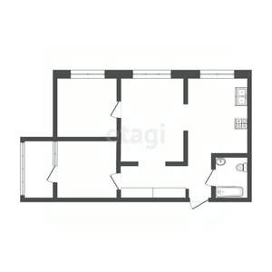 3-к квартира, вторичка, 62м2, 6/17 этаж