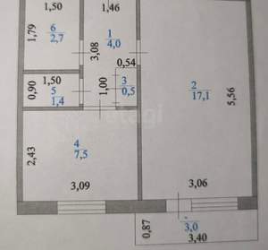 1-к квартира, вторичка, 33м2, 5/9 этаж