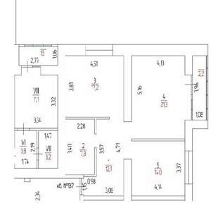 2-к квартира, вторичка, 76м2, 5/17 этаж