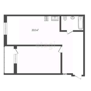 1-к квартира, вторичка, 57м2, 9/17 этаж