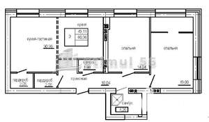 3-к квартира, вторичка, 80м2, 2/4 этаж