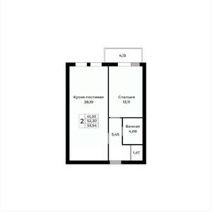 2-к квартира, вторичка, 54м2, 2/15 этаж