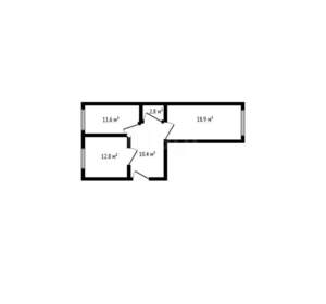 2-к квартира, вторичка, 57м2, 4/9 этаж