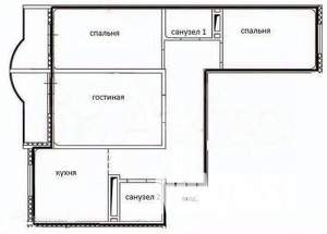 3-к квартира, вторичка, 79м2, 13/17 этаж