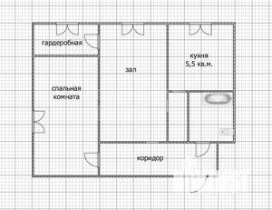2-к квартира, вторичка, 45м2, 2/5 этаж