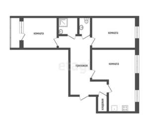 3-к квартира, вторичка, 80м2, 2/17 этаж