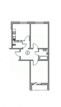2-к квартира, вторичка, 57м2, 15/19 этаж